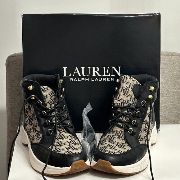 RALPH LAUREN RYLEE HIKER SNEAKER - 8.5 - WORN ONCE - Picture 1 of 6